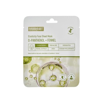 MASCĂ TEXTILĂ DE FAȚĂ PENTRU ELASTICITATE. D-Panthenol + Fenicul 25g